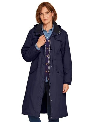 | Ladies | Fleece Lined Waterproof Fabric Jacket 44 Inches | Navy