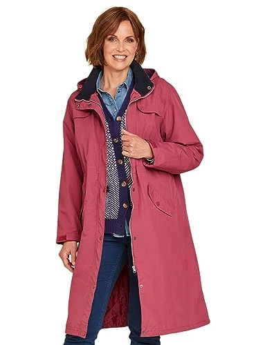 | Ladies | Fleece Lined Waterproof Fabric Jacket 44 Inches | Rose