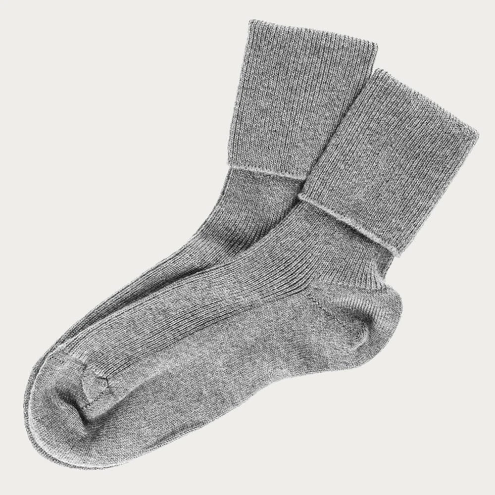Ladies Grey Cashmere Socks