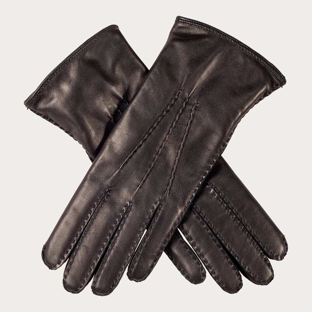 Ladies Hand Stitched Cashmere Lined Leather Gloves