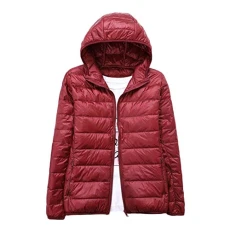 Ladies Hooded Jacket Padded Puffer Parka Winter Jackets Coat Outwear Wine Red XL Ladies Hooded Jacket Padded Puffer Parka Winter Jackets Coat Outwear Wine Red XL