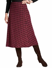 | Ladies | Jacquard Skirt | Wine
