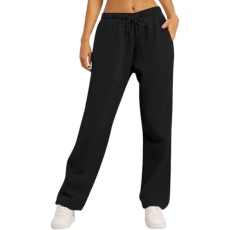 Ladies Jogging Bottoms Cotton Clothes for Women Pull On Trousers for Women UK Wide Leg Trousers Linen Pants for Women Woman Trousers Trousers for Women UK Sweatpants Womens Women's Clothing Black