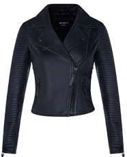 Ladies Leather Biker Jacket Quilted Matt Black Real Lamb Nappa Fashion Jacket S Ladies Leather Biker Jacket Quilted Matt Black Real Lamb Nappa Fashion Jacket S