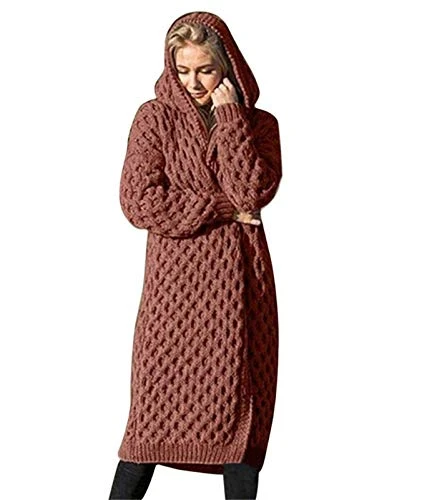 Ladies Long Sleeve Pocket Cardigan Womens Top Sizes 8-22 Wine Red XXL