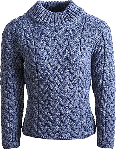 Ladies Merino Wool Arrington Jumper - Sky Blue - Medium (12-14)