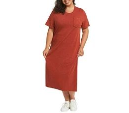 Ladies' Midi Dress (Brunt Brick, Medium) Ladies' Midi Dress (Brunt Brick, Medium)
