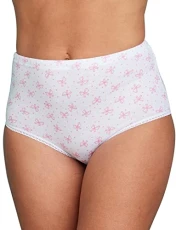 Ladies | Pack Of 6 Print Cotton Briefs | White Ladies | Pack Of 6 Print Cotton Briefs | White
