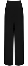 Ladies Palazzo Wide Leg Flared Elasticated Stretch Plus Size Plain Trousers Black 24/26 Ladies Palazzo Wide Leg Flared Elasticated Stretch Plus Size Plain Trousers Black 24/26