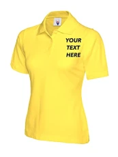 Ladies Personalised Custom Embroidered Or Plain Olympic Ladies Polo Shirt Uneek Your Text Or Logo Wo