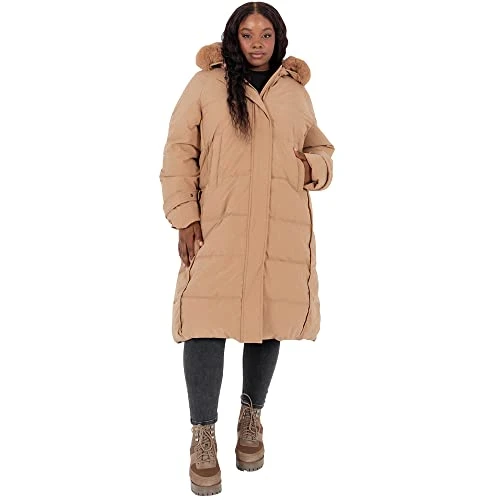 Ladies Plus Size Winter Jacket for Women Coat Curve Brown Size 28