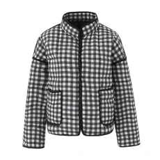 Ladies Quilted Jackets Cotton Womens Puffer Coat Floral Print Ethnic Style Short Padded Coats Ladies Open Front Comfortable Cardigans Outerwear Fall Winter Coat for Women Outer Jacket