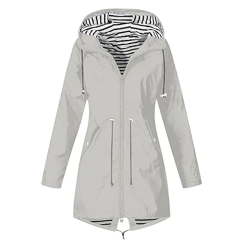 Ladies Rain Jacket Functional Rain Coat Windbreaker Waterproof Hiking Jacket Breathable Outdoor Jack