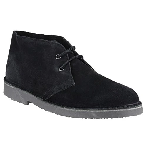 Ladies Sahara Boot Black Suede Lace Up Desert Boot 4