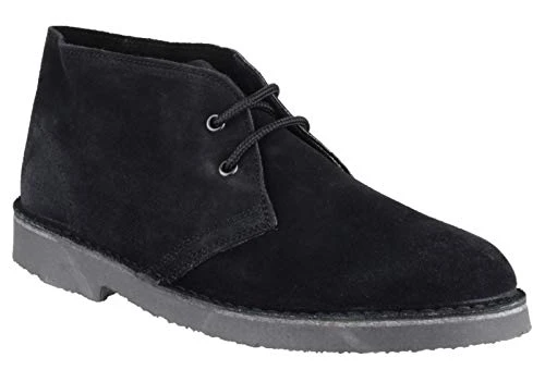 Ladies Sahara Boot Black Suede Lace Up Desert Boot 5