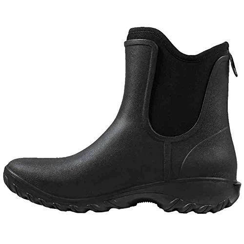 Ladies SAUVIE Slip ON Black Lightweight Insulated Warm Wellies Boot 72203 -UK 4 (EU 37)