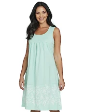 | Ladies | Sleeveless Nightdress with Bottom Print | Pack of 2 | Pink and Mint | Ladies | Sleeveless Nightdress with Bottom Print | Pack of 2 | Pink and Mint