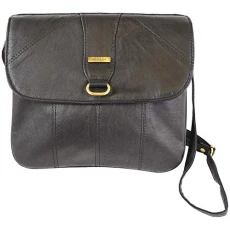 Ladies Super Soft Nappa Leather Shoulder Bag/Cross Body Bag (Black), M Ladies Super Soft Nappa Leather Shoulder Bag/Cross Body Bag (Black), M