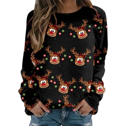 Ladies Sweatshirt Size 12 Light Up Xmas Jumpers Polo Neck Jumpers for Women UK Grandpa Sweater Girls Shacket Sherpa Hoodie and Sweatpants Chunky Cardigan Waterproof Winter Coat Womens Black