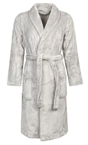 Ladies Thermal Winter Warm Dressing Gown (as8, alpha, m, regular, regular, Ice Grey)