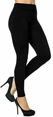 Ladies Thick Winter Thermal Leggings Fleece Lined Warm High Waist Size-10 Black Ladies Thick Winter Thermal Leggings Fleece Lined Warm High Waist Size-10 Black