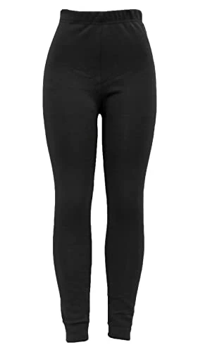 Ladies Thick Winter Thermal Leggings Fleece Lined Warm High Waist Size UK 16 - 22 (Black, 20)