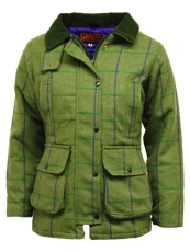 Ladies Tweed Hunting Shooting Jacket - Purple Lining Ladies Tweed Hunting Shooting Jacket - Purple Lining
