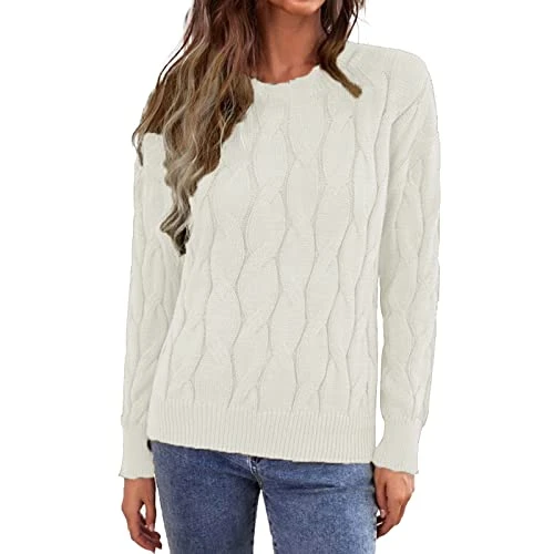 Ladies V Neck Jumpers Size 12 3 Quarter Zip Jumper Women Long Sleeve Plus Size Polo Roll Neck Womens Blouses Knitted Sweater Thick Top Lightning Deals of The Day Beige