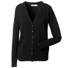 Ladies' V-Neck Knitted Cardigan, Black, X-Large Ladies' V-Neck Knitted Cardigan, Black, X-Large