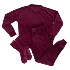Ladies Velour Loungewear & Sock Set