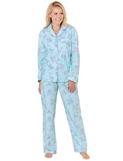 | Ladies | Winceyette Pyjamas | Aqua | Ladies | Winceyette Pyjamas | Aqua
