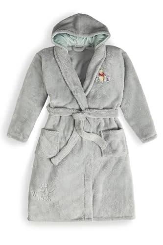 Ladies' Winnie the Pooh Robe – Cosy Soft Touch Fleece Dressing Gown with Hood and Embroidered Details | Women's Warm Loungewear (Sizes XS-XL) (V3_9821, UK, Alpha, XL, Regular, Regular)