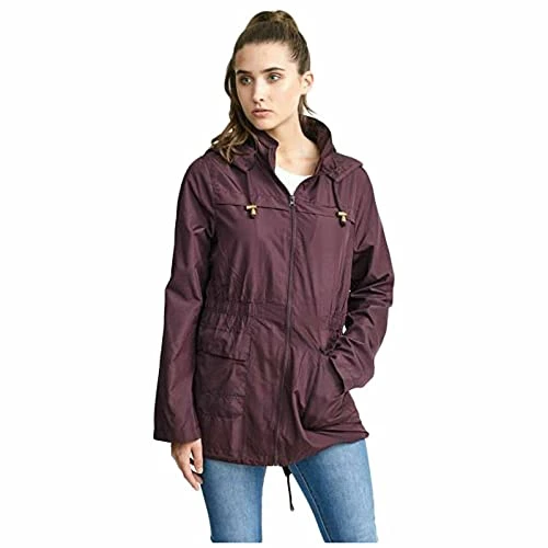 Ladies Women Rain Mac Raincoat Showerproof Fishtail Cagoule Kagool Kagoul KAG Festival Parka Jacket 