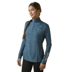 Laguna Womens 1/4 Zip Long Sleeve Top - Reflecting Pond XL