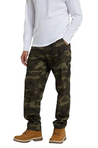 Lakeside Camo Mens Cargo Trousers - UV Protect Max, Lightweight, Multiple Pockets Pants - Best for W