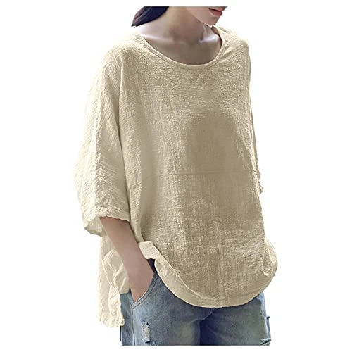 Lalaluka Blouse Women's T-Shirt Elegant Plain Long Sleeve Loose Top Blouse T-Shirt Women Summer T-Sh