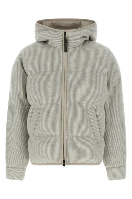 Lame wool down jacket - Silver