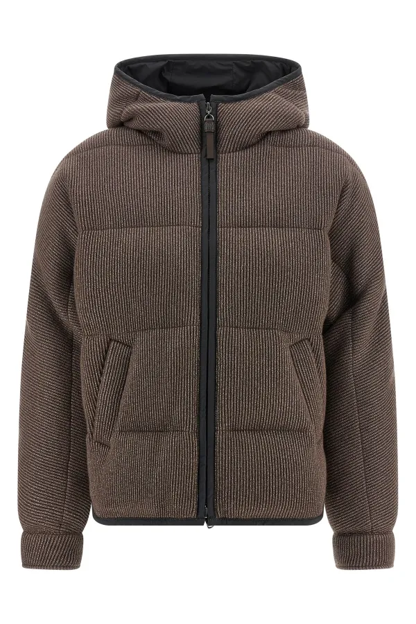 Lame Wool Down Jacket