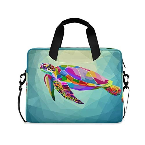 Laptop Bag Turtle Laptop Case Computer Carrying Case 13-15.6 inch Laptop Sleeve Case Polyester Laptop Shoulder Bag Strap Handle Notebook Computer Bag for Boys Girls Women Men