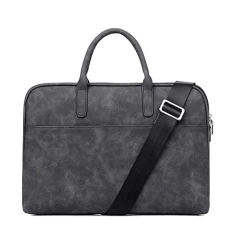 Laptop Shoulder Bag Sleeve Briefcase Case for 13-13.3 Inch Laptops/Macbook/Notebook/Chromebook with PU Leather Fabric and Carrying Strap Grey Laptop Shoulder Bag Sleeve Briefcase Case for 13-13.3 Inch Laptops/Macbook/Notebook/Chromebook with PU Leather Fabric and Carrying Strap Grey