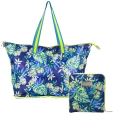 Large Packable Tote, Reusable Grocery Bag that Packs Into Itself, Tote with Shoulder Strap and Zipper, The Hottest Spot (Navy), The Hottest Spot, L Large Packable Tote, Reusable Grocery Bag that Packs Into Itself, Tote with Shoulder Strap and Zipper, The Hottest Spot (Navy), The Hottest Spot, L