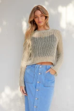 Latte Semi heer Jumper - Neutral