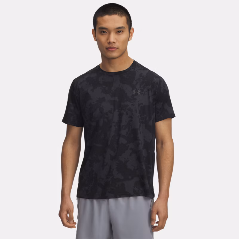 Launch Elite Printed Mens Short Sleeve Anthracite / Black / Reflective Gray