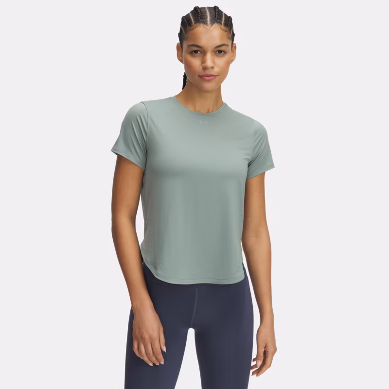 Launch Elite Womens Short Sleeve Silica Green / Reflective - Green