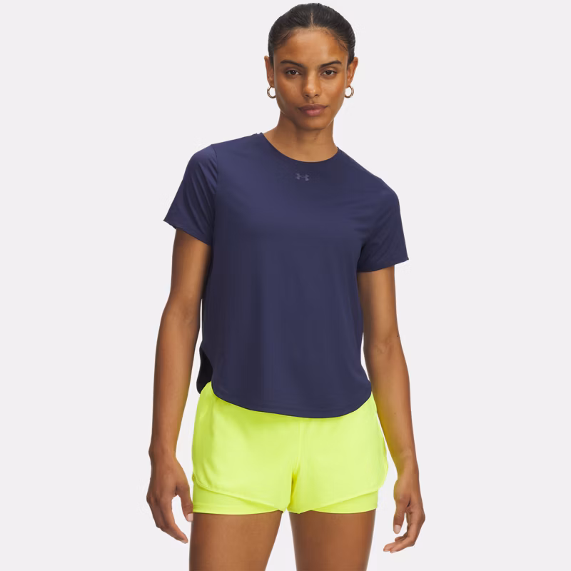 Launch Elite WoMens Short Sleeve Washed Navy / Reflective M - Blue