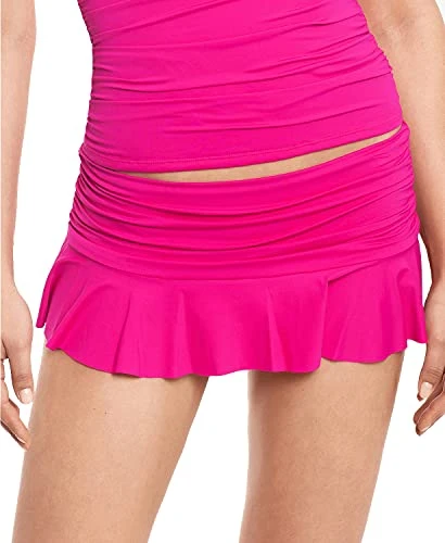 LAUREN  Women's Beach Club Ruffled Swim Skirt, Orchid, Size, Orchid, 2