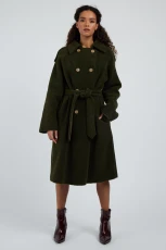 Laurent Borg Coat Green - Dark Green