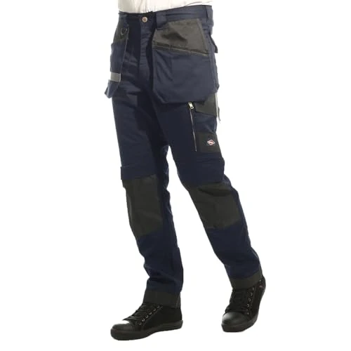 LCPNT245 Men's Workwear Stretch Cargo Pants, Navy, 42W / 31L