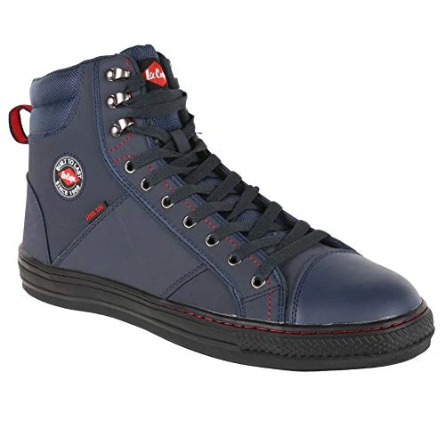 LCSHOE022 Workwear SB/SRA Unisex Baseball Style Safety Shoe, Navy, 4 UK