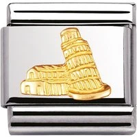 Leaning Tower Of Pisa Charm - Stainless Steel